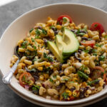 creamy taco pasta salad vegan and gluten free friendly