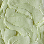 vegan matcha buttercream frosting spread out